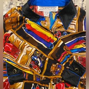 Starington Novelty Vintage 1990s 100% Silk Blouse